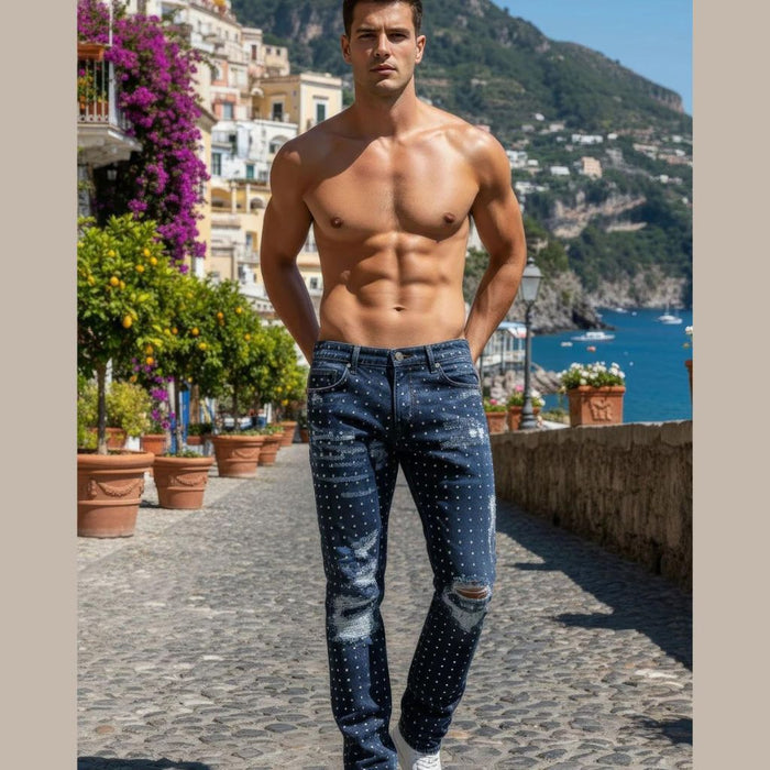 5JES01 Long Jeans Barraba With  Stone