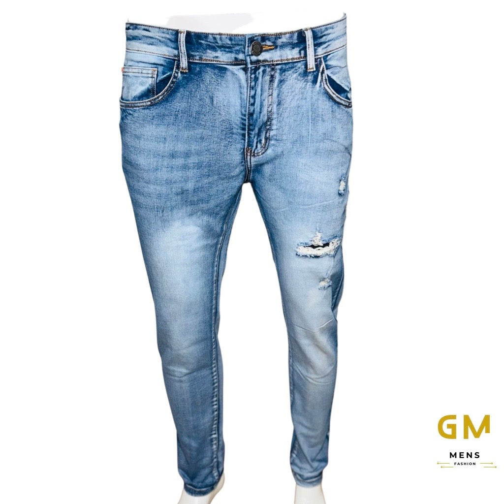 Slim Long Jeans Stone Wash