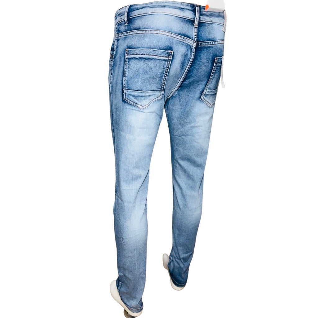 Slim Long Jeans Stone Wash