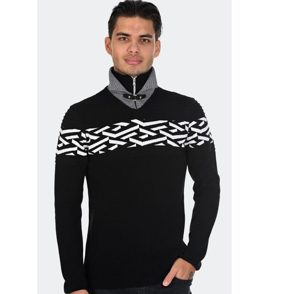 2790  Mens Sweater LCR BLack