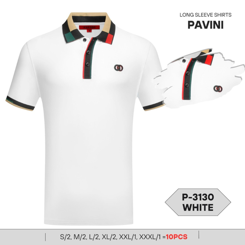 3130 Polo Shirt Pavini White