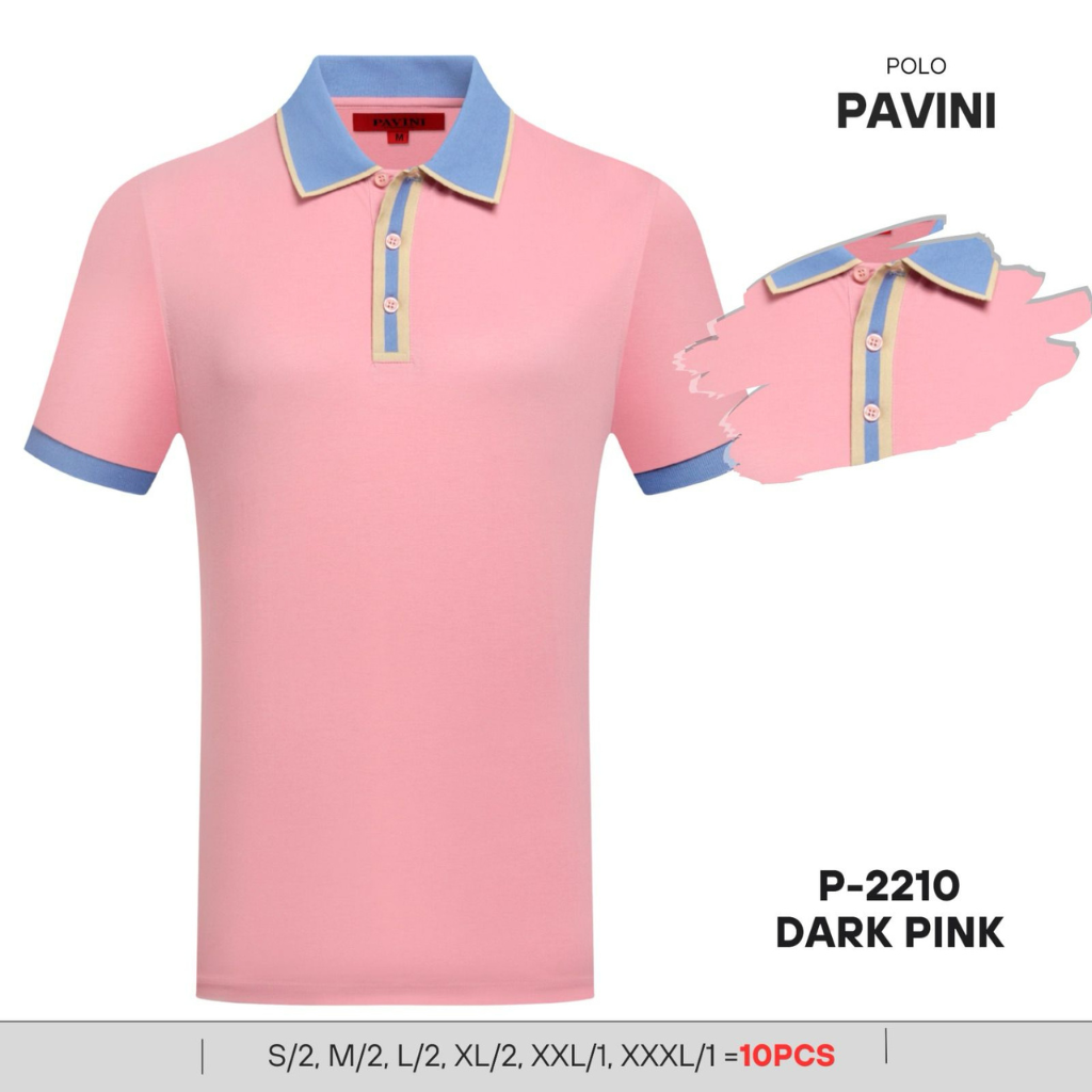 2210 Polo Shirt Pavini Dark  Pink