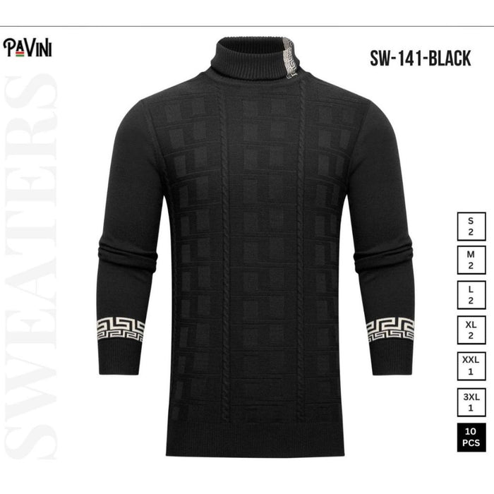 Sw 141  Mens Sweater Black