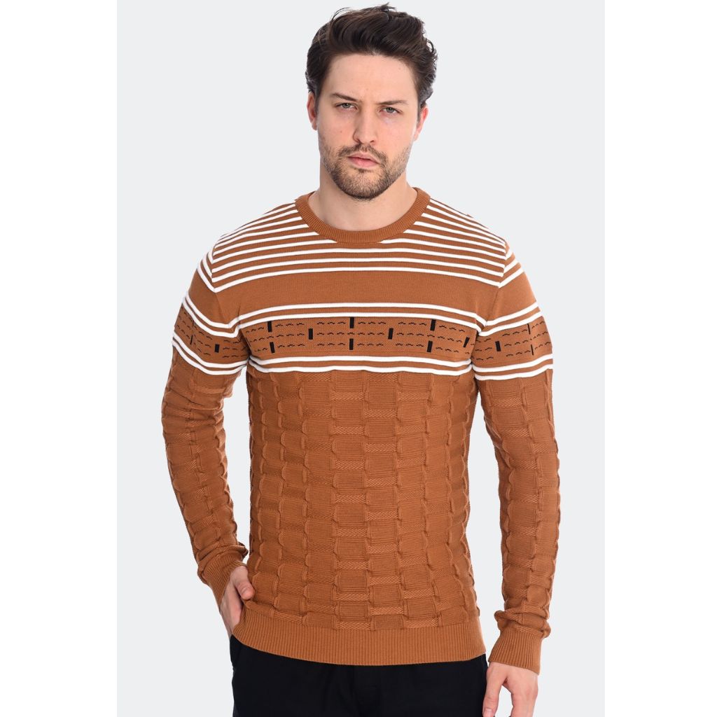 2700 A  Mens Sweater LCR Cinnamon